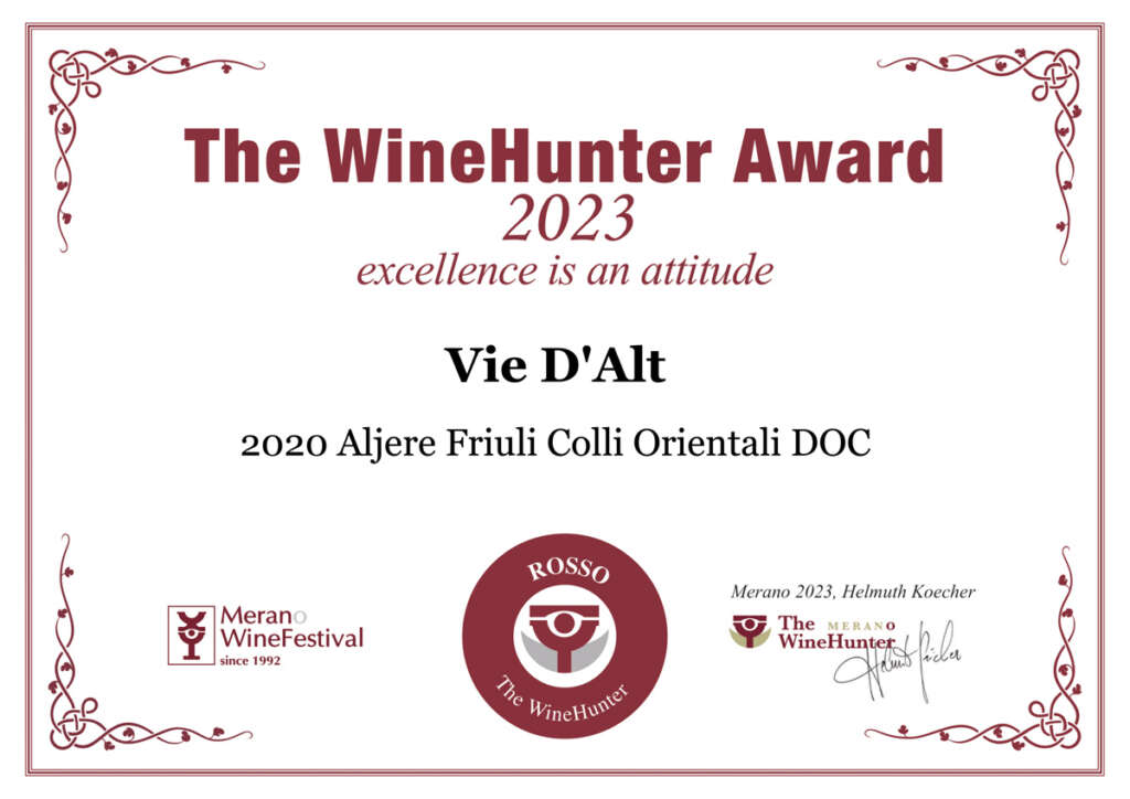 Vie D'Alt - 2020 Aljere Friuli Colli Orientali DOC - The WineHunter Award 2023
