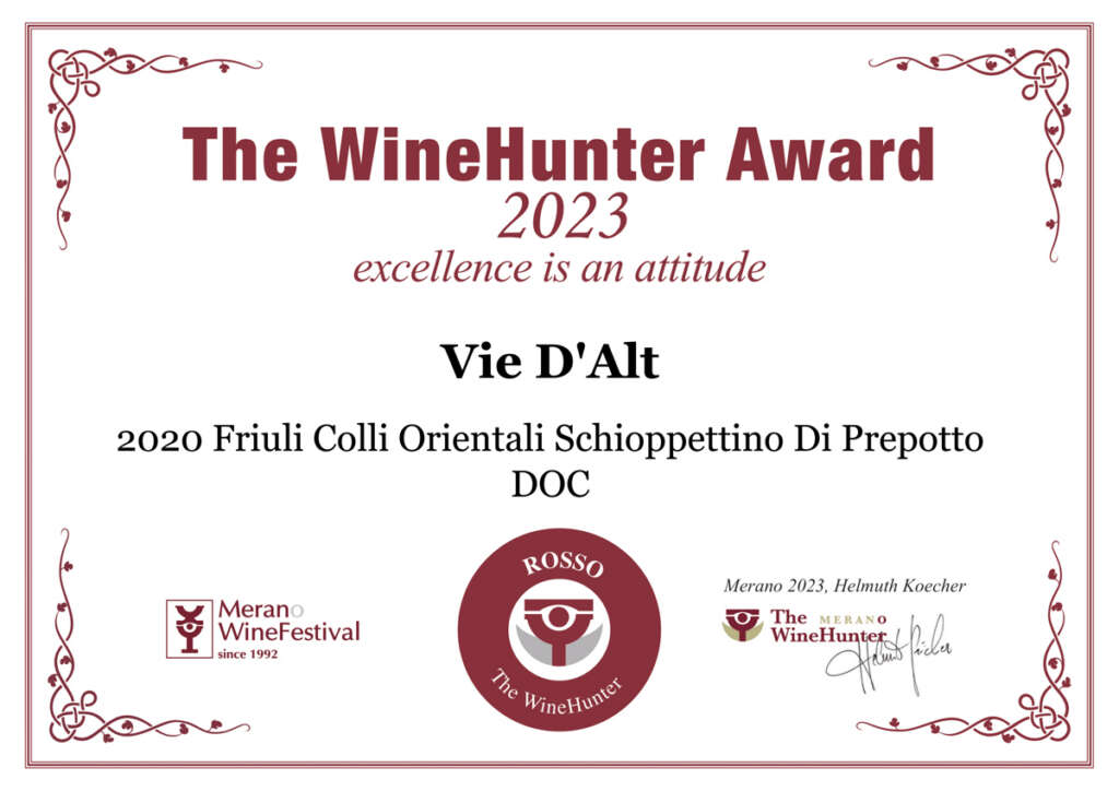 Vie D'Alt - 2020 Friuli Colli Orientali Schioppettino Di Prepotto - The WineHunter Award 2023